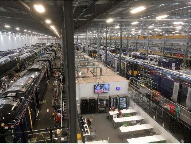 Hitachi train assembly plant at Newton Aycliffe.